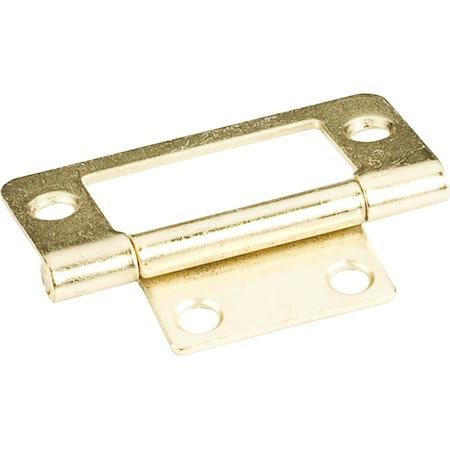 Hardware Resources Polished Brass 2" Fixed Pin Flat Back Non-Mortise Hinge 9800PB